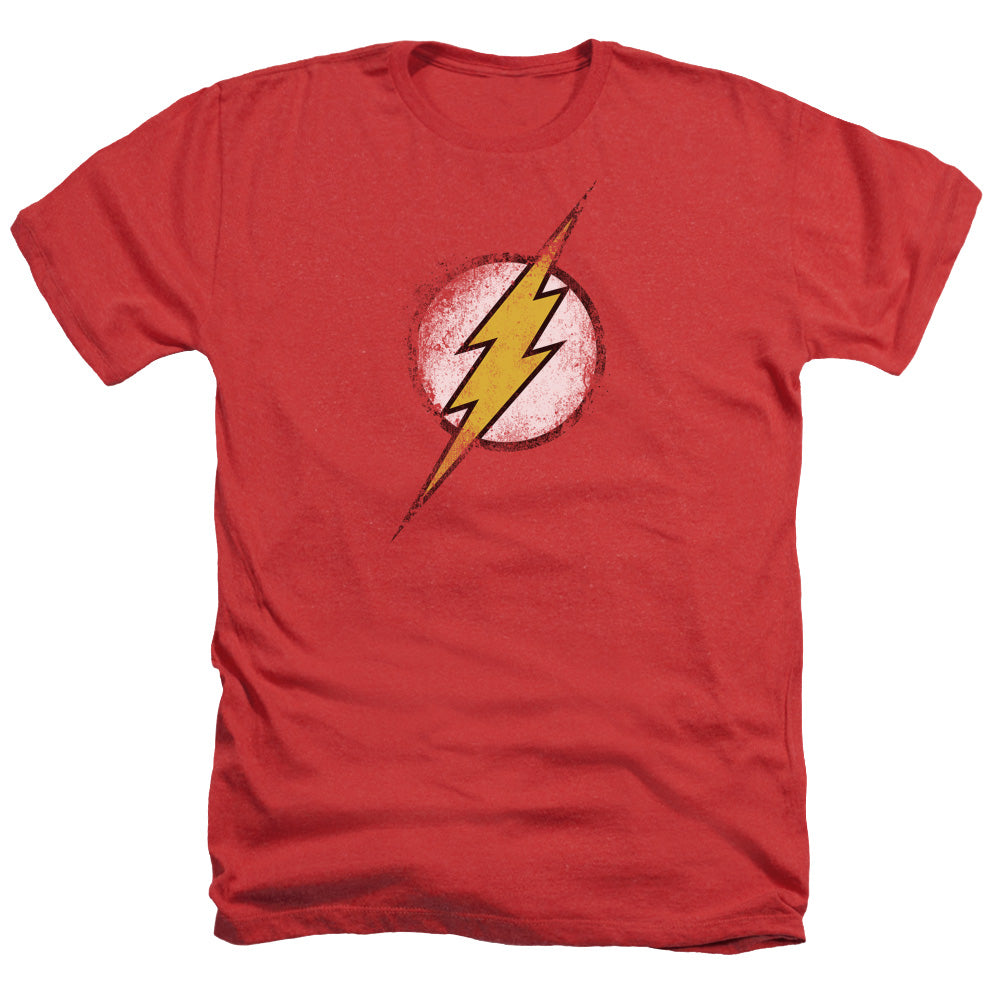 JLA - Destroyed Flash Logo Adult Regular Fit Heather Short product image 1