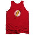 JLA - Destroyed Flash Logo Adult Tank Top
