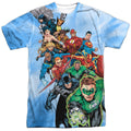 JLA - Heroes Unite Adult Regular Fit Short Sleeve 100% Poly product image 1