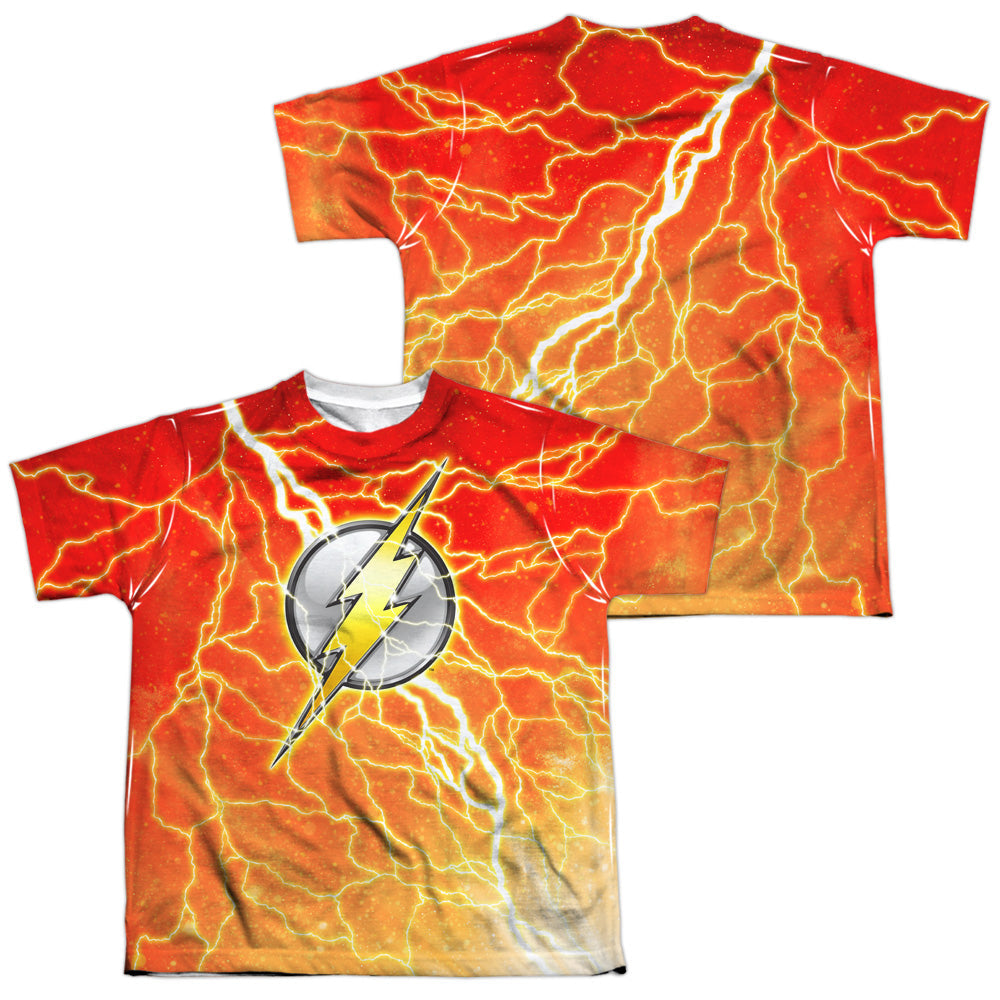JLA - Lightning Logo (Front - Back Print) Youth Short product image 1