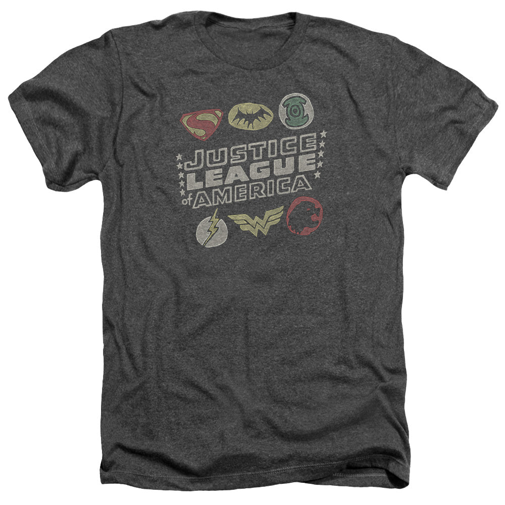 JLA - Symbols Adult Regular Fit Heather Short Sleeve product image 1