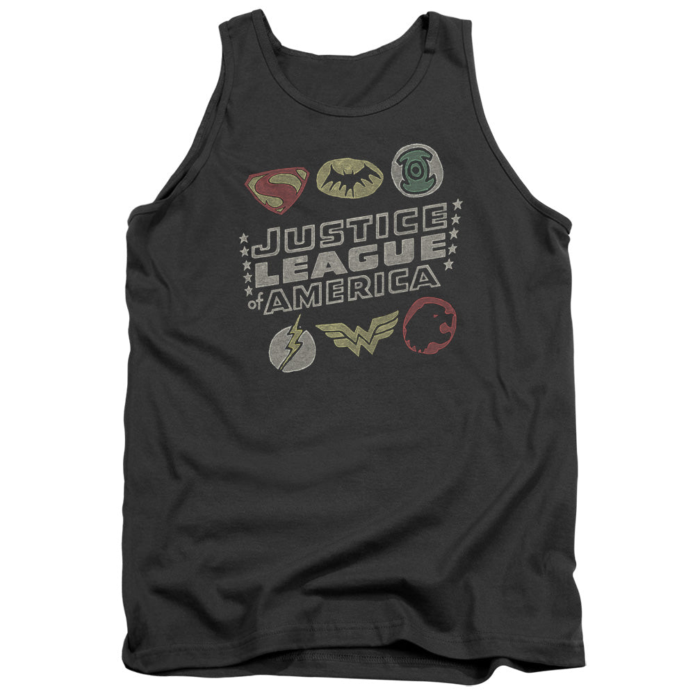 JLA - Symbols Adult Tank Top
