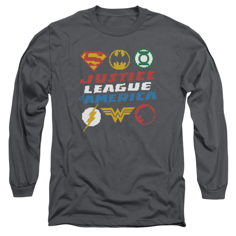 JLA - Pixel Logos Adult Long Sleeve product image 1