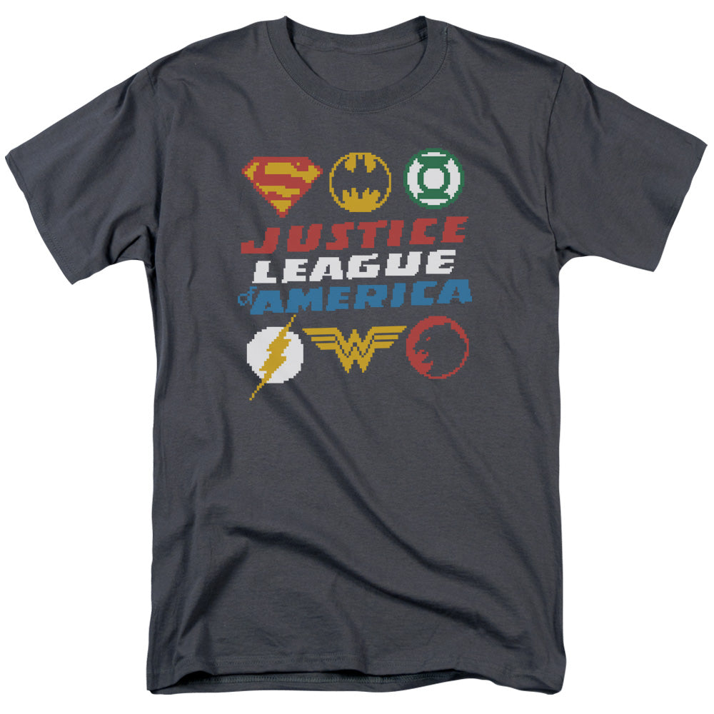 JLA - Pixel Logos Adult Regular Fit Short Sleeve product image 1