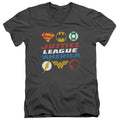 JLA - Pixel Logos Adult Slim Fit V Neck Cotton product image 1