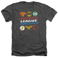 JLA - Pixel Logos Adult Regular Fit Heather Short Sleeve product image 1