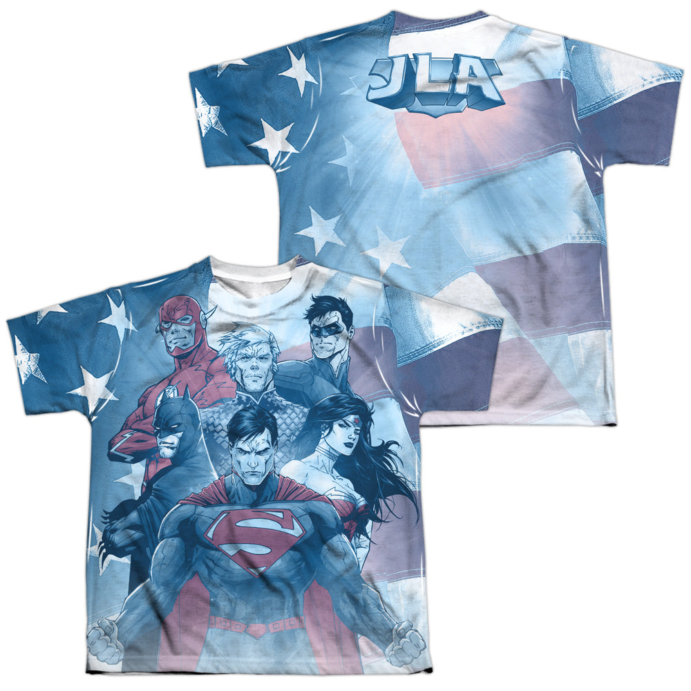JLA - United (Front - Back Print) Youth Short Sleeve 100% product image 1