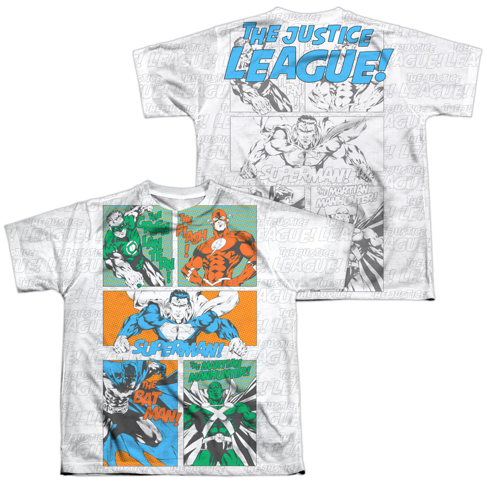 JLA - Justice Panels (Front - Back Print) Youth Short product image 1