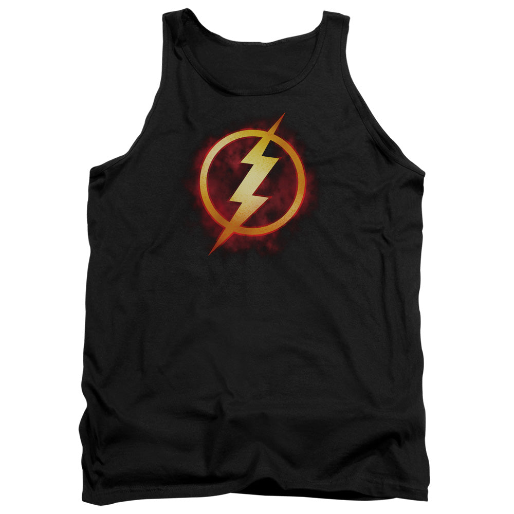 JLA - Flash Title Adult Tank Top