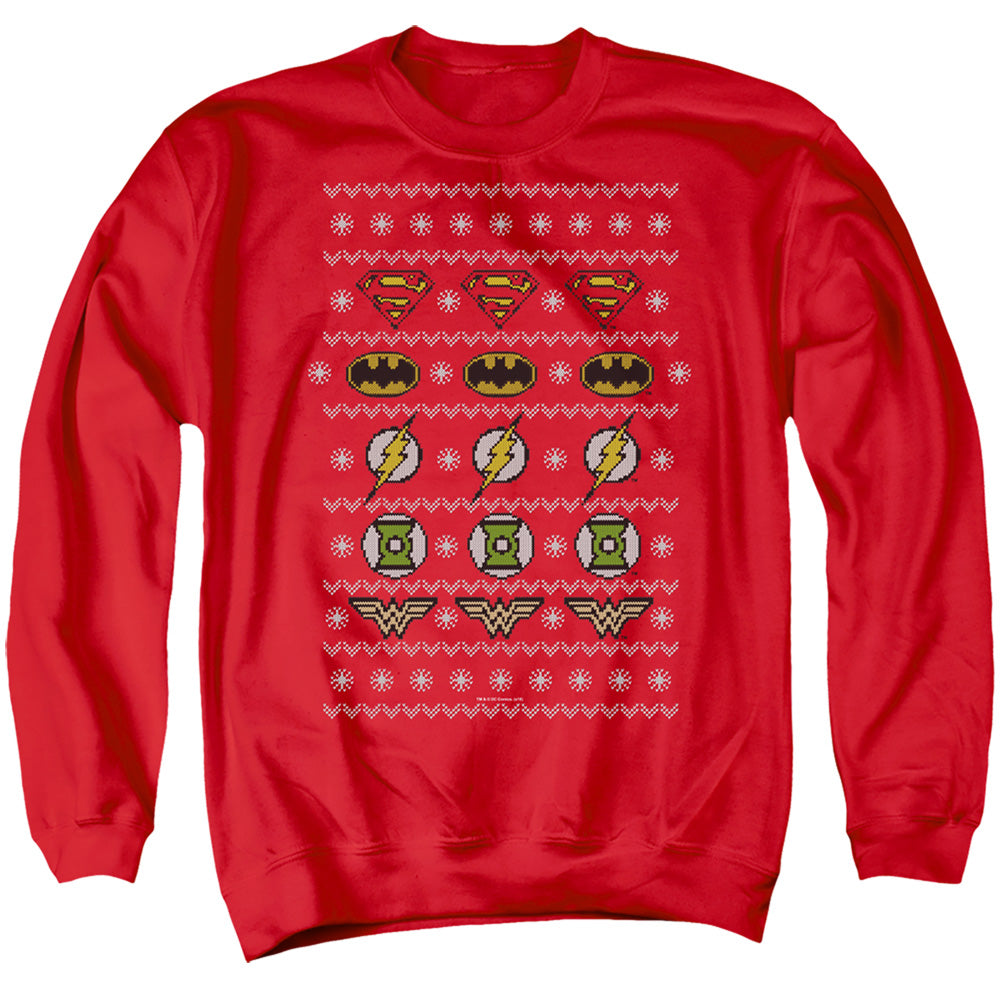 JLA - Justice Shields Christmas Sweater Adult Crewneck product image 1