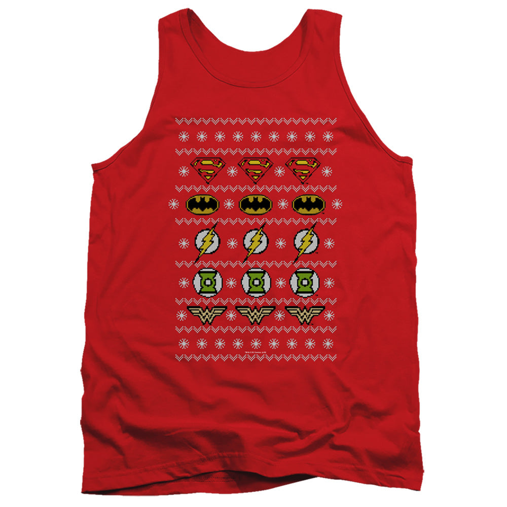 JLA - Justice Shields Christmas Sweater 
 
 Adult Tank Top