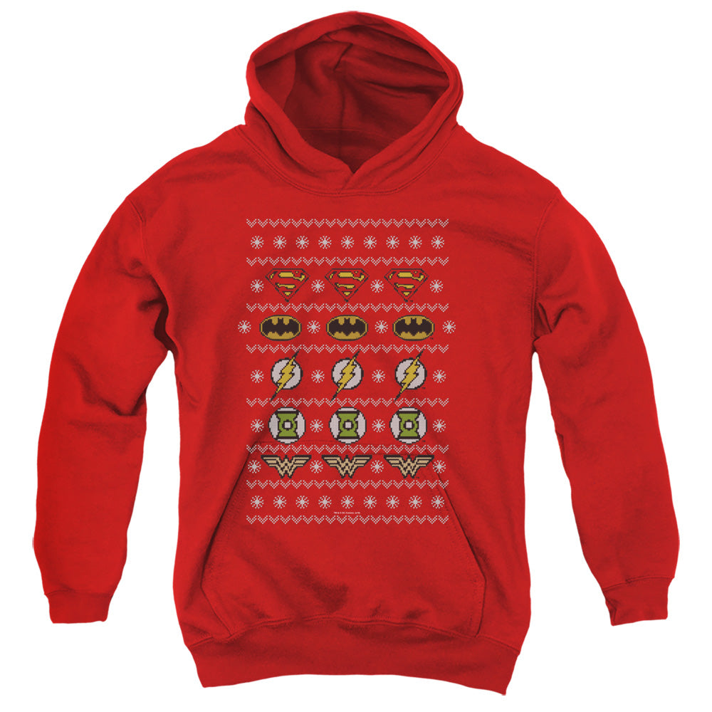 JLA - Justice Shields Christmas Sweater Youth Hooded product image 1