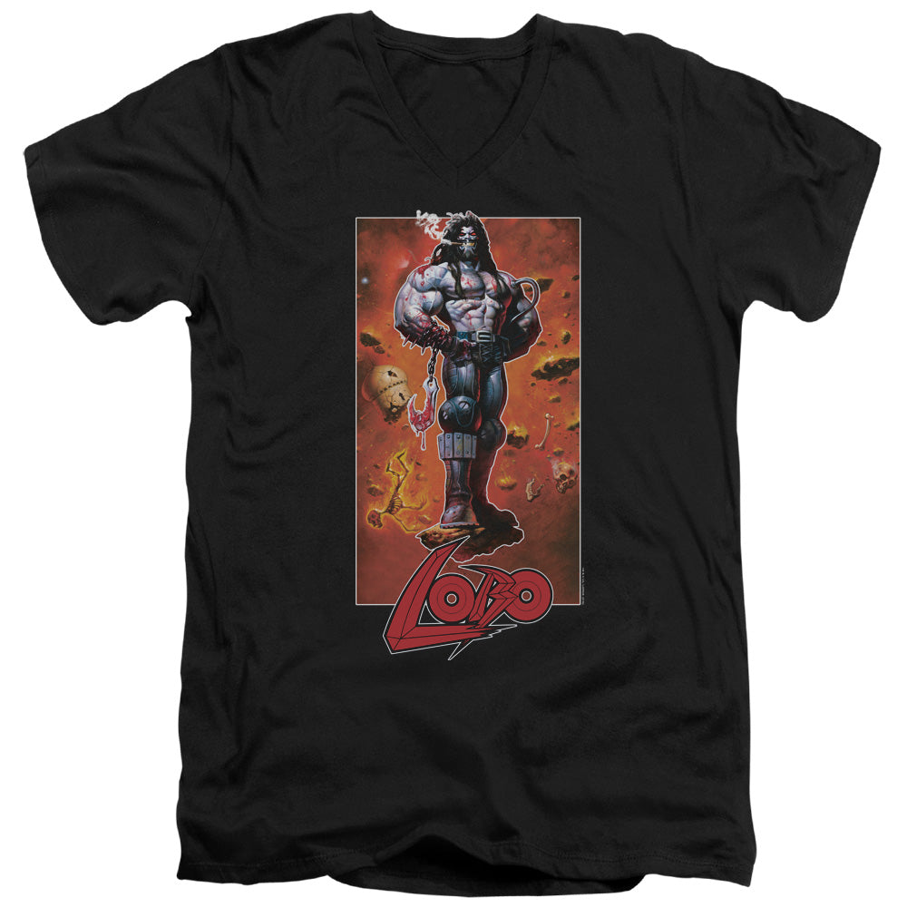 JLA - Lobo Pose Adult Slim Fit V Neck Cotton product image 1