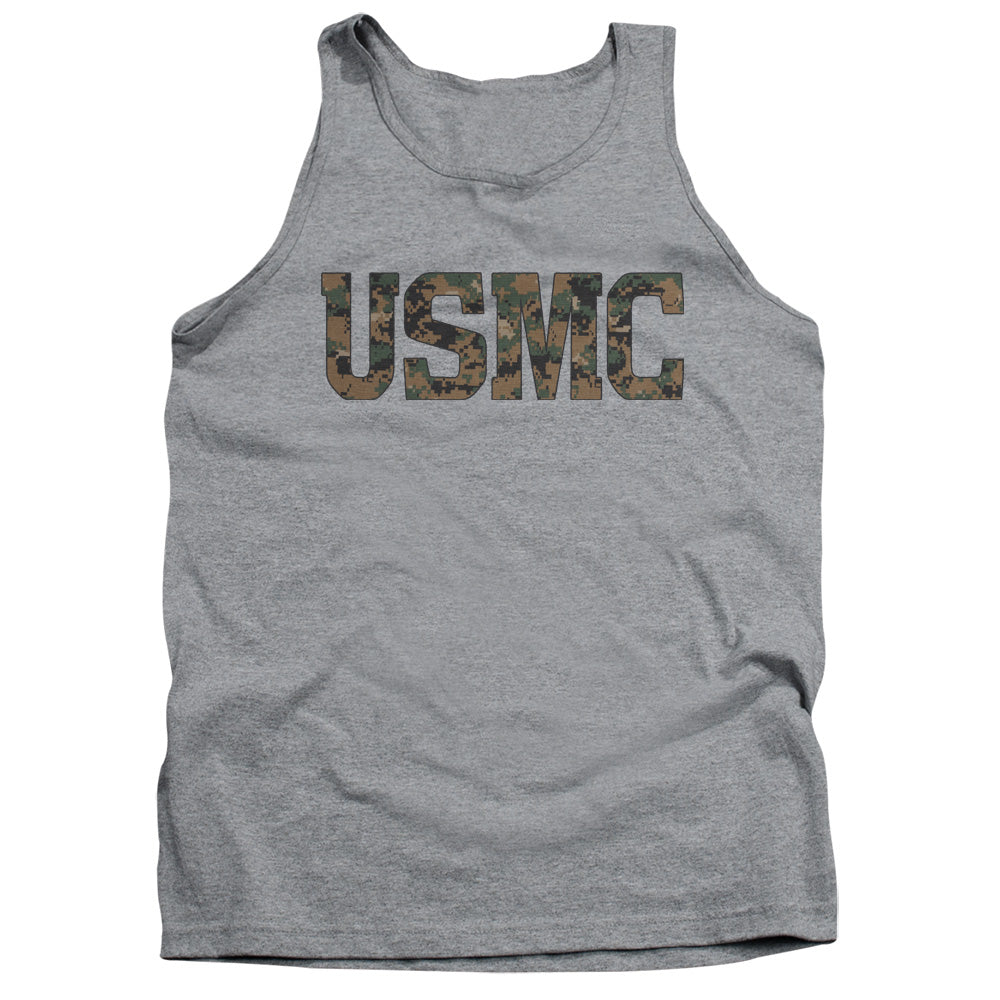 U.S. Marines Camo Fill Gray Tank Top