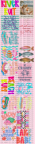 Trendy Summer DTF Gang Sheet – 17 Full Size Beach & Vacation Transfers