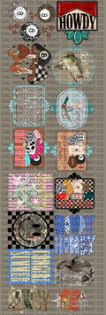 Western DTF Gang Sheet – 16 Full Size Cowgirl & Boutique Transfers