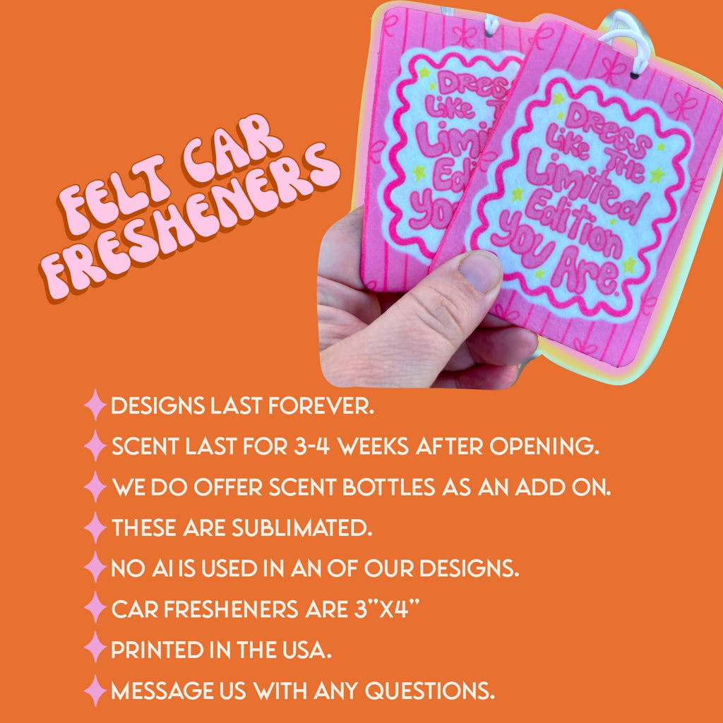 Shop small bow custom business name car fresheners : Cupcake