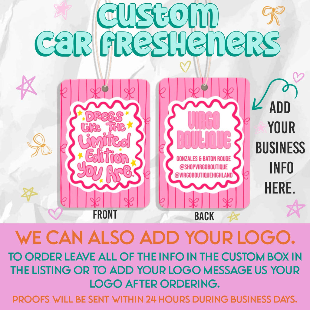 Shop small Christmas custom business name car fresheners : Vanilla