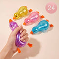 24PCS - Glitter Duck Squeeze Squishy Stress Relief Toy