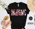 Faux Glitter Red and White Baseball Stitches Indians