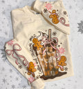 Coffee and Christmas Spirit Gingerbread | Ivory Comfort Colors Long Sleeve | Wholesale