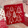 Christmas Trees & Snowflakes | Red Gildan Crewneck