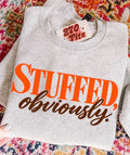 Stuffed, Obviously | Ash Gildan Crewneck