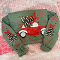Christmas Tree Truck Tis the Season | Heather Green Gildan Crewneck
