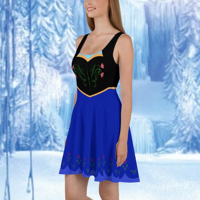 Anna Skater Dress, Princess dress for trips, cosplay