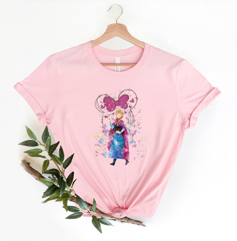Disney Frozen Anna Shirt, Princess Watercolor Castle Family product image 3