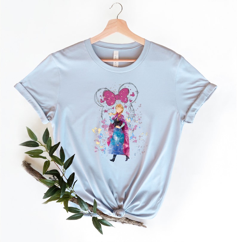 Disney Frozen Anna Shirt, Princess Watercolor Castle Family product image 2