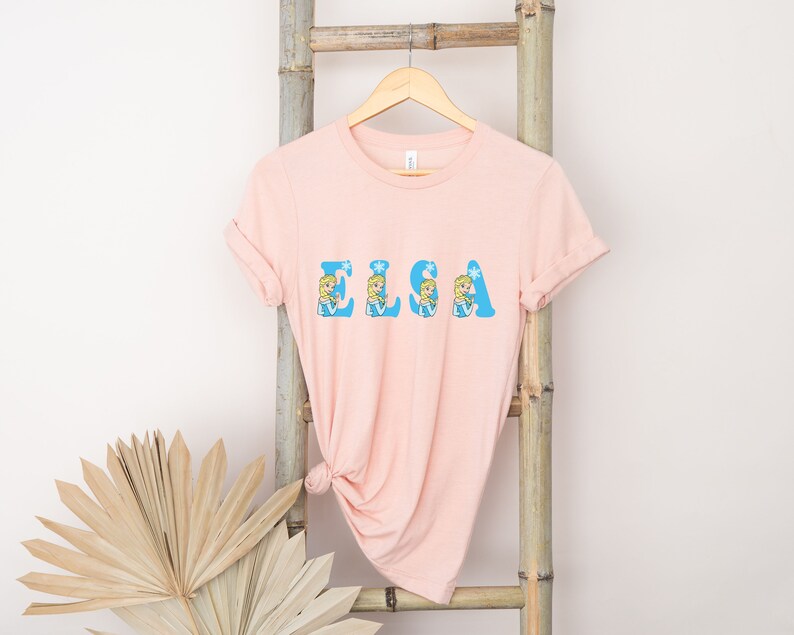Custom Elsa Anna Font Tee, Disney Princess T-Shirt, Frozen product image 3
