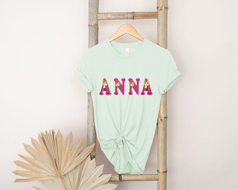 Custom Elsa Anna Font Tee, Disney Princess T-Shirt, Frozen product image 4