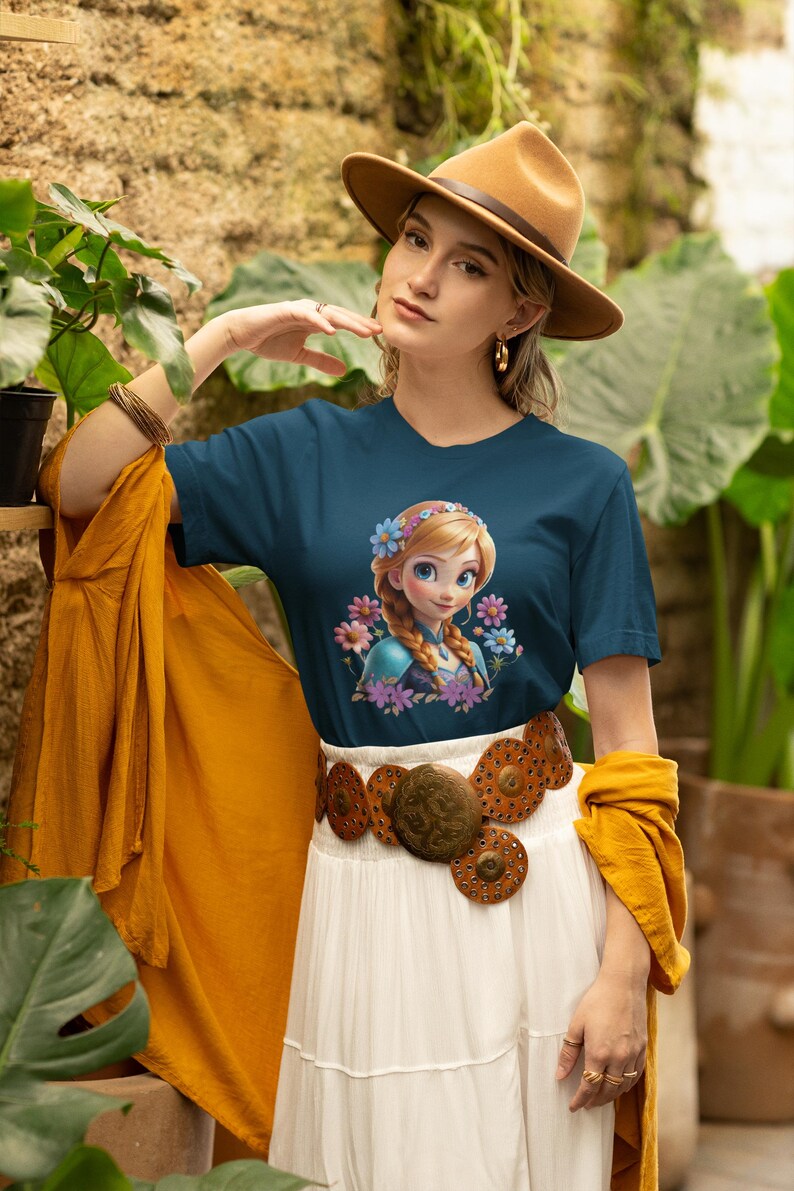 Princess Anna Flower DTF, Ready To Press Transfer
