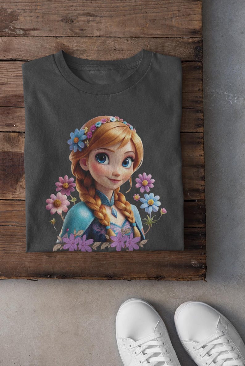 Princess Anna Flower DTF, Ready To Press Transfer