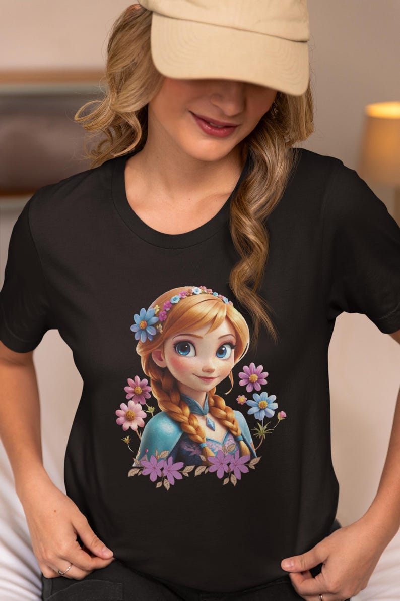 Princess Anna Flower DTF, Ready To Press Transfer