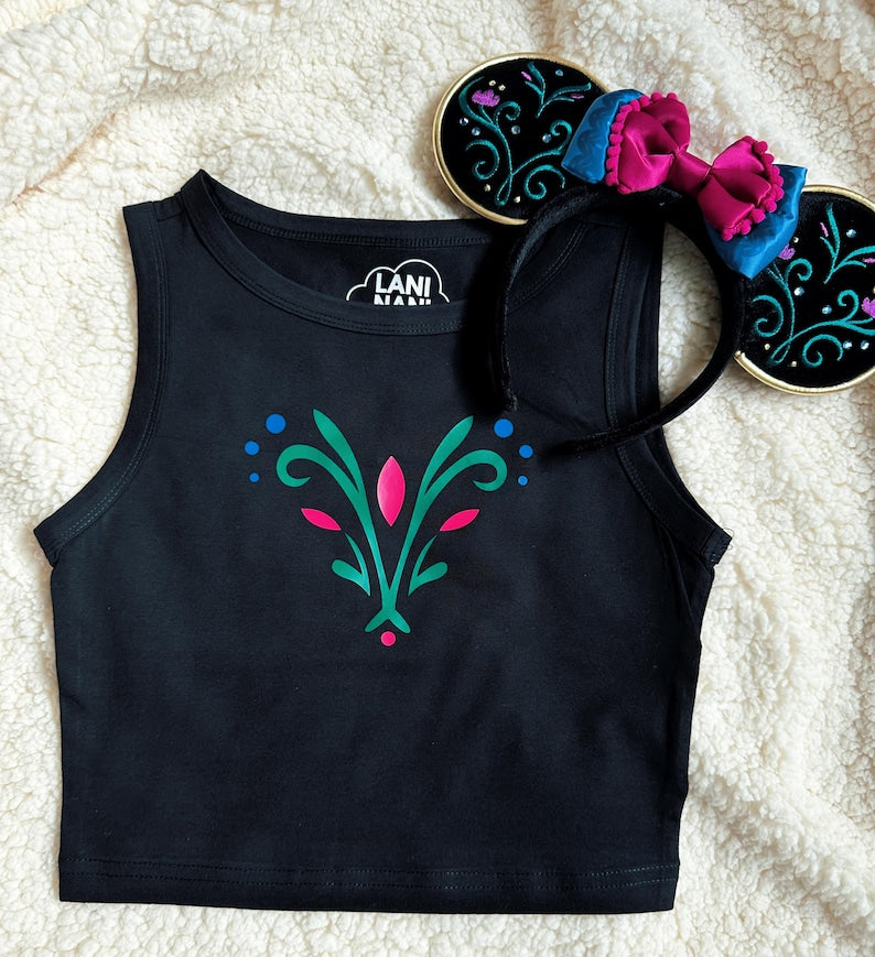 Anna from Frozen Inspired Crop Tank | Frozen Crop Tank | Disney Vacation Shirt