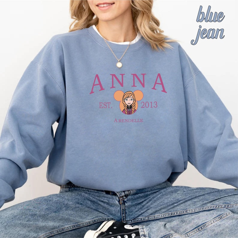 Frozen Anna Est 2013 Sweatshirt, Disney Princess Gift product image 1