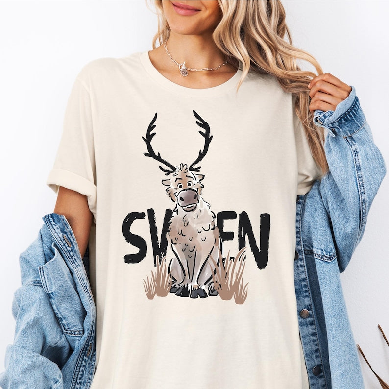 Watercolor Sven Sweatshirt: Frozen Shirt, Disney Family product image 3
