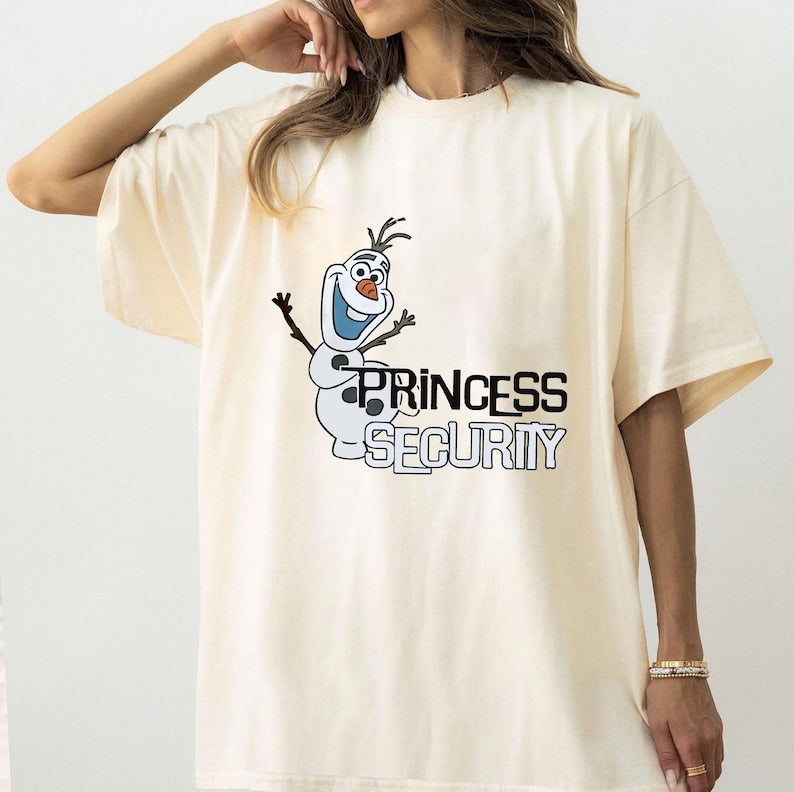 Vintage Disney Olaf Princess Security Shirt, Frozen Tshirt product image 4