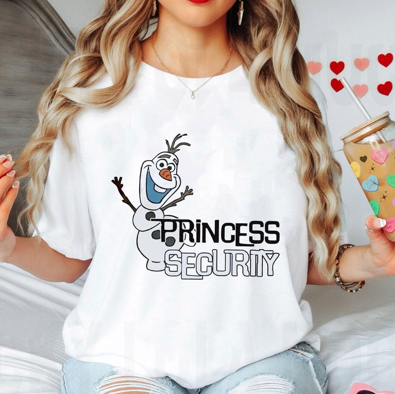 Vintage Disney Olaf Princess Security Shirt, Frozen Tshirt product image 3