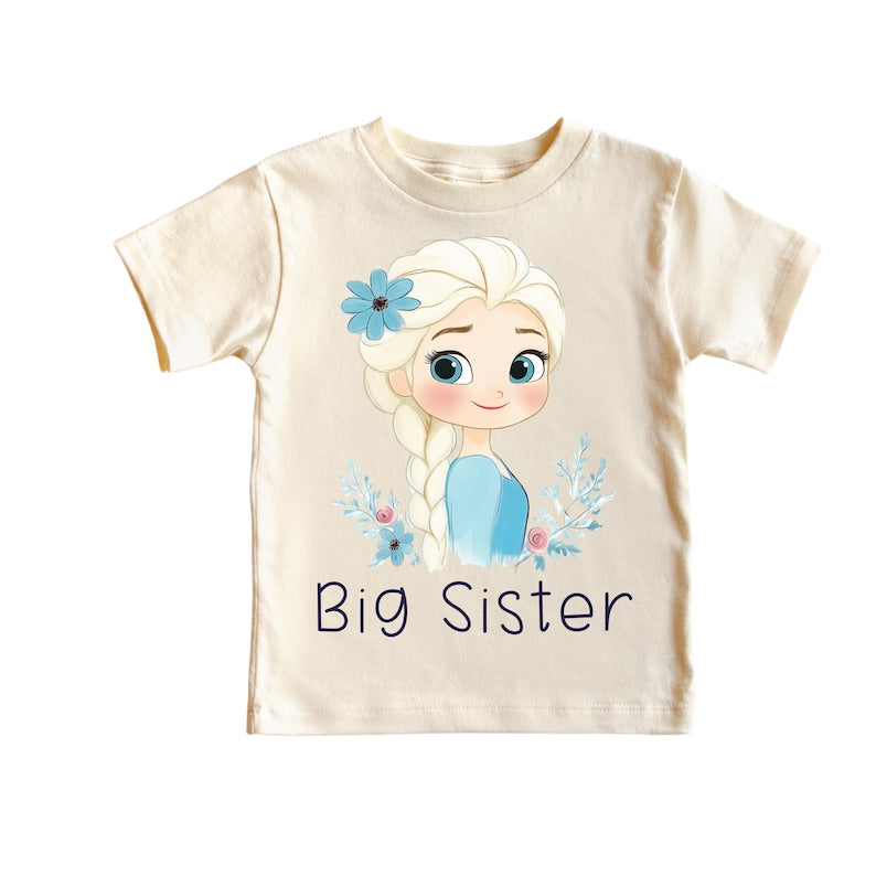 Matching Frozen Sisters Shirt Set Of 2, Elsa Big Sister, Anna Little Sister
