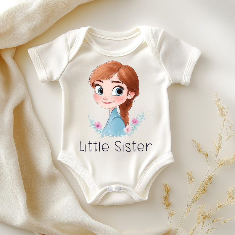 Matching Frozen Sisters Shirt Set Of 2, Elsa Big Sister, Anna Little Sister