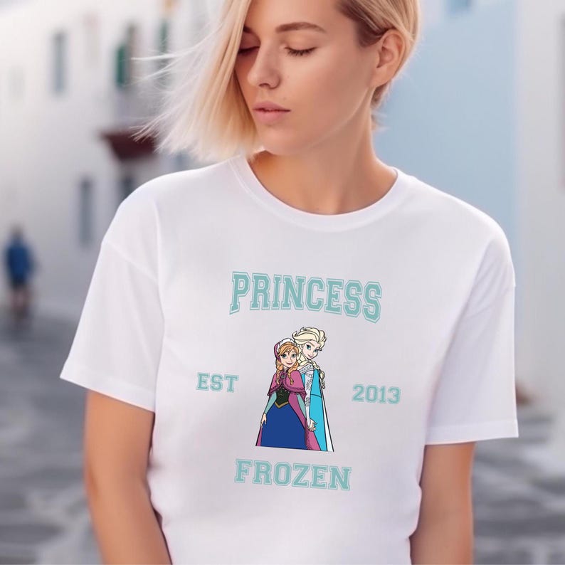 Frozen Varsity Shirts, Disney Frozen Characters Tees, Matching Family Trip Tees, Birthday Tees, Princess Elsa Anna Kristof Hans Olaf