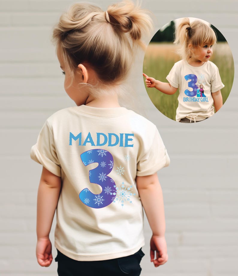 Frozen Birthday Shirt, Any Age Elsa Anna Tee, Frozen Birthday Outfit, Disney Princess Shirt, Personalized Frozen Shirt, Custom Disney Tee