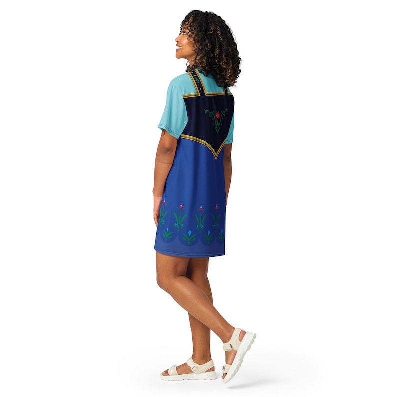 Anna Costume 2XS - 6XL Plus Size T-Shirt Dress Frozen Princess Halloween Cosplay Party Dance Party Oversize Halloween Cosplay Bounding Gift