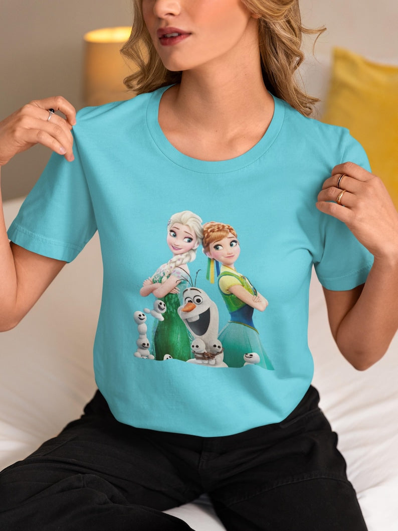 Frozen Elsa and Anna DTF, Disney Princess Ready To Press
