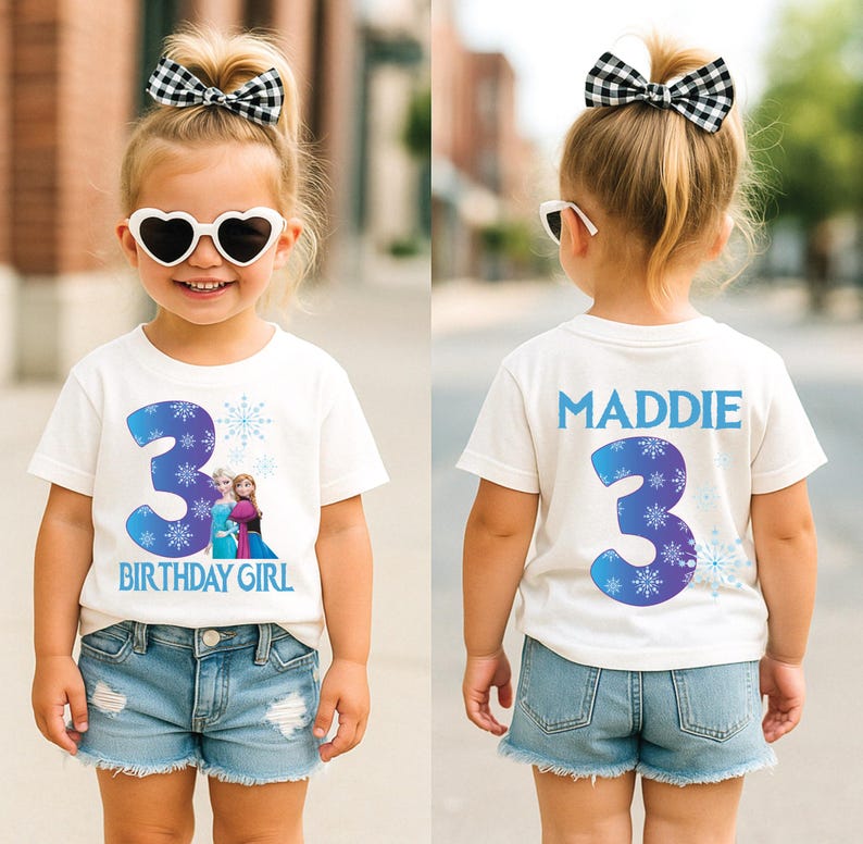 Frozen Birthday Shirt, Any Age Elsa Anna Tee, Frozen Birthday Outfit, Disney Princess Shirt, Personalized Frozen Shirt, Custom Disney Tee