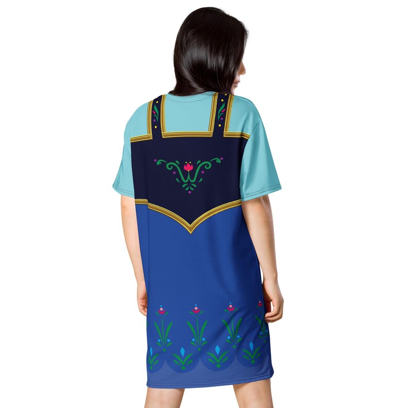 Anna Costume 2XS - 6XL Plus Size T-Shirt Dress Frozen Princess Halloween Cosplay Party Dance Party Oversize Halloween Cosplay Bounding Gift