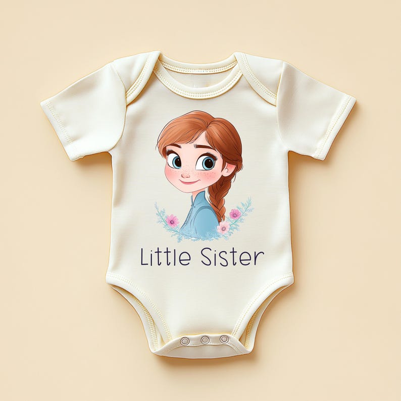 Matching Frozen Sisters Shirt Set Of 2, Elsa Big Sister, Anna Little Sister